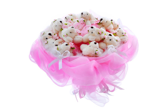 Букет из плюшевых мишек 11