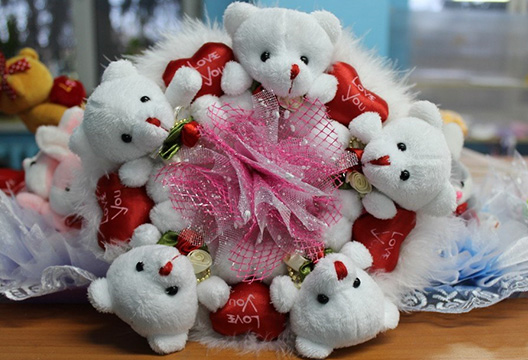 Букет из плюшевых мишек 21