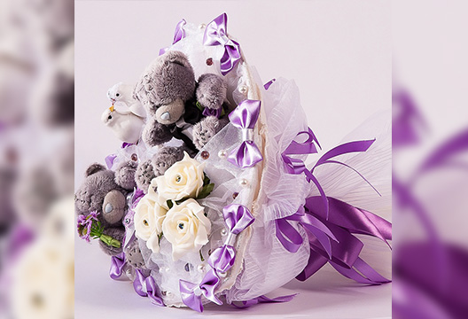 Букет из плюшевых мишек 36