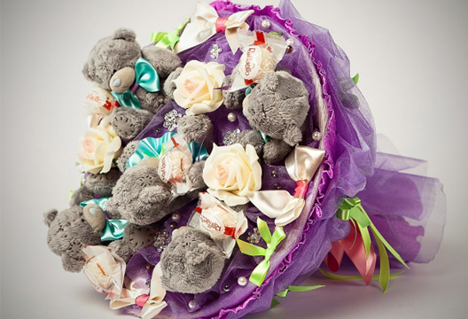 Букет из плюшевых мишек 48