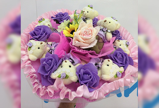 Букет из плюшевых мишек 8