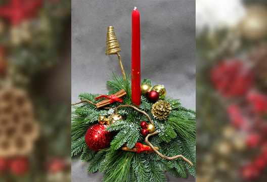 Новогодняя интерьерная композиция «Золотая»